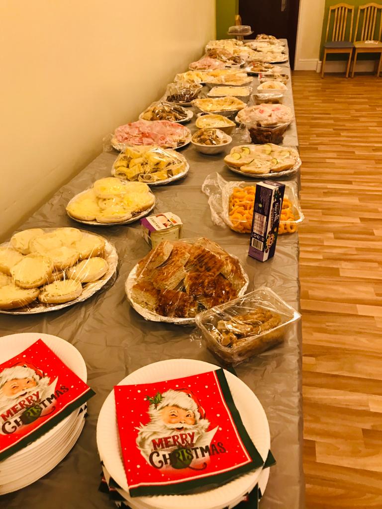 Christmas food at Richmond Care Home Shirebrook